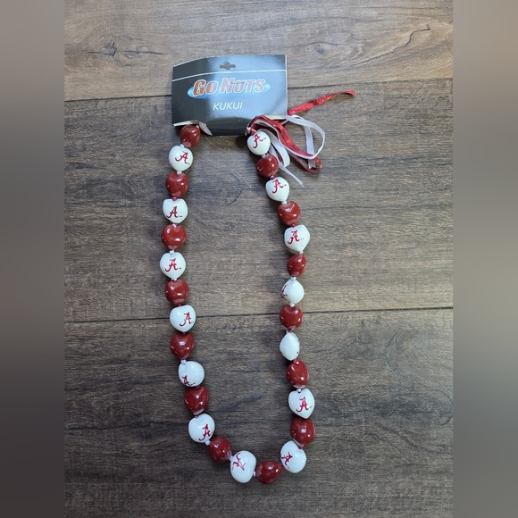 Kukui University Of Alabama Red and White Necklace - Picture 1 of 3
